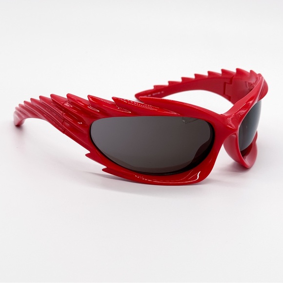 NEW BALENCIAGA BB0255S 004 RED GREY UNISEX SUNGLASSES BALENCIAGA - Picture 9 of 13